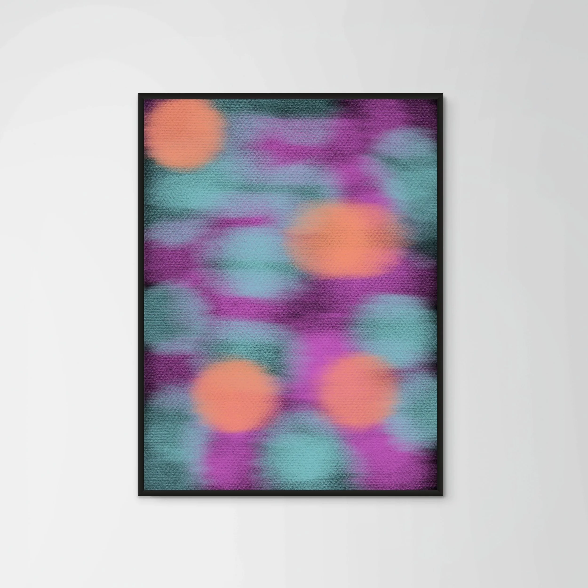 Tableau abstrait digital au pastel « Urban Vision » – Œuvre numérique par Atelier Cléophée