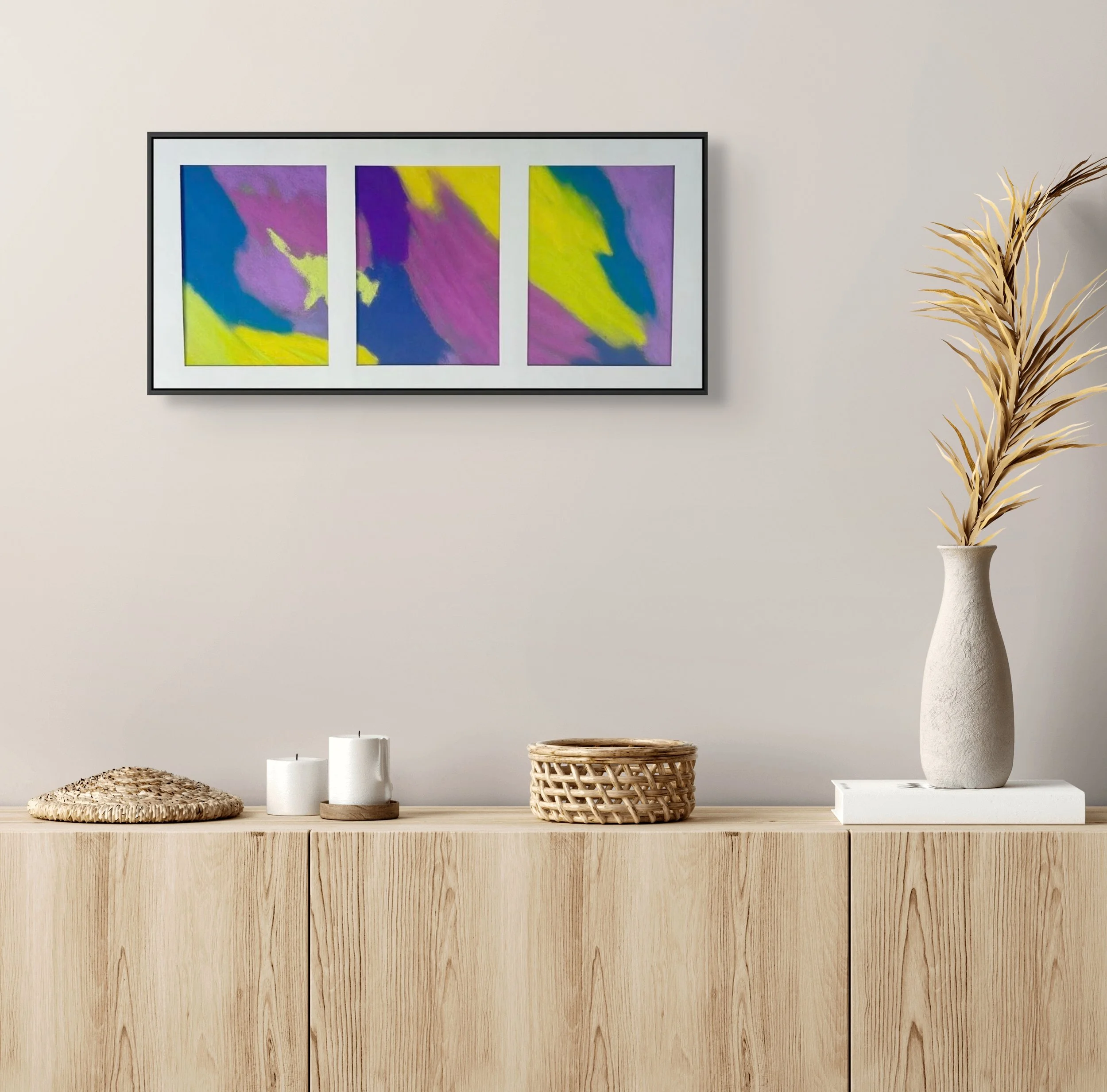 Vetro Colorato – Œuvre originale pour décoration murale | Atelier Cléophée