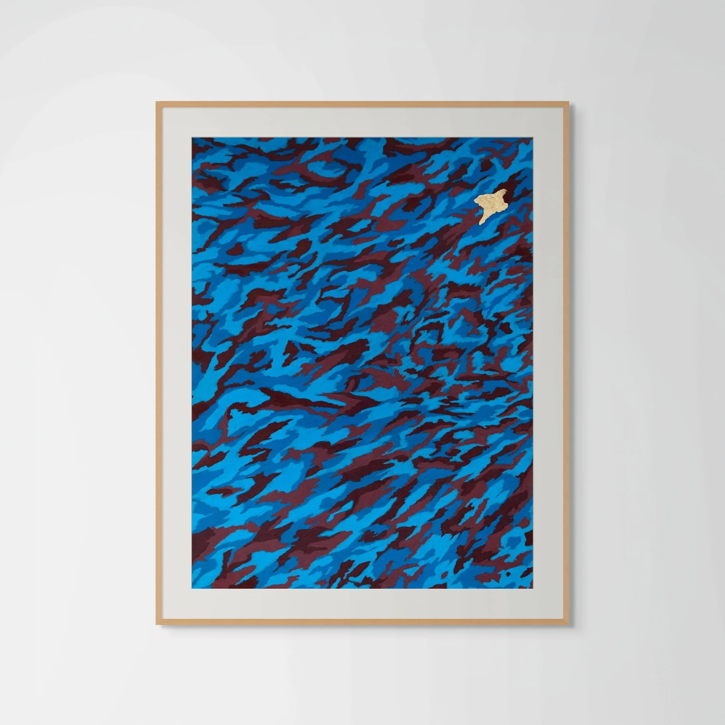 Œuvre abstraite au pastel sec inspirée des mondes interstellaires – création originale signée Atelier Cléophée