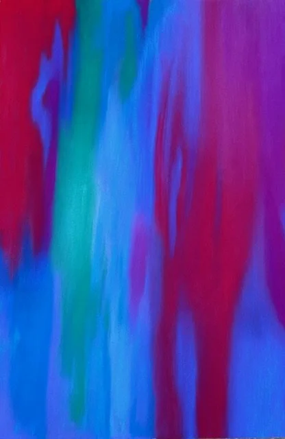 Abstract pastel drawing with drapery textures by Atelier Cléophée / Dessin abstrait au pastel avec textures de drapés