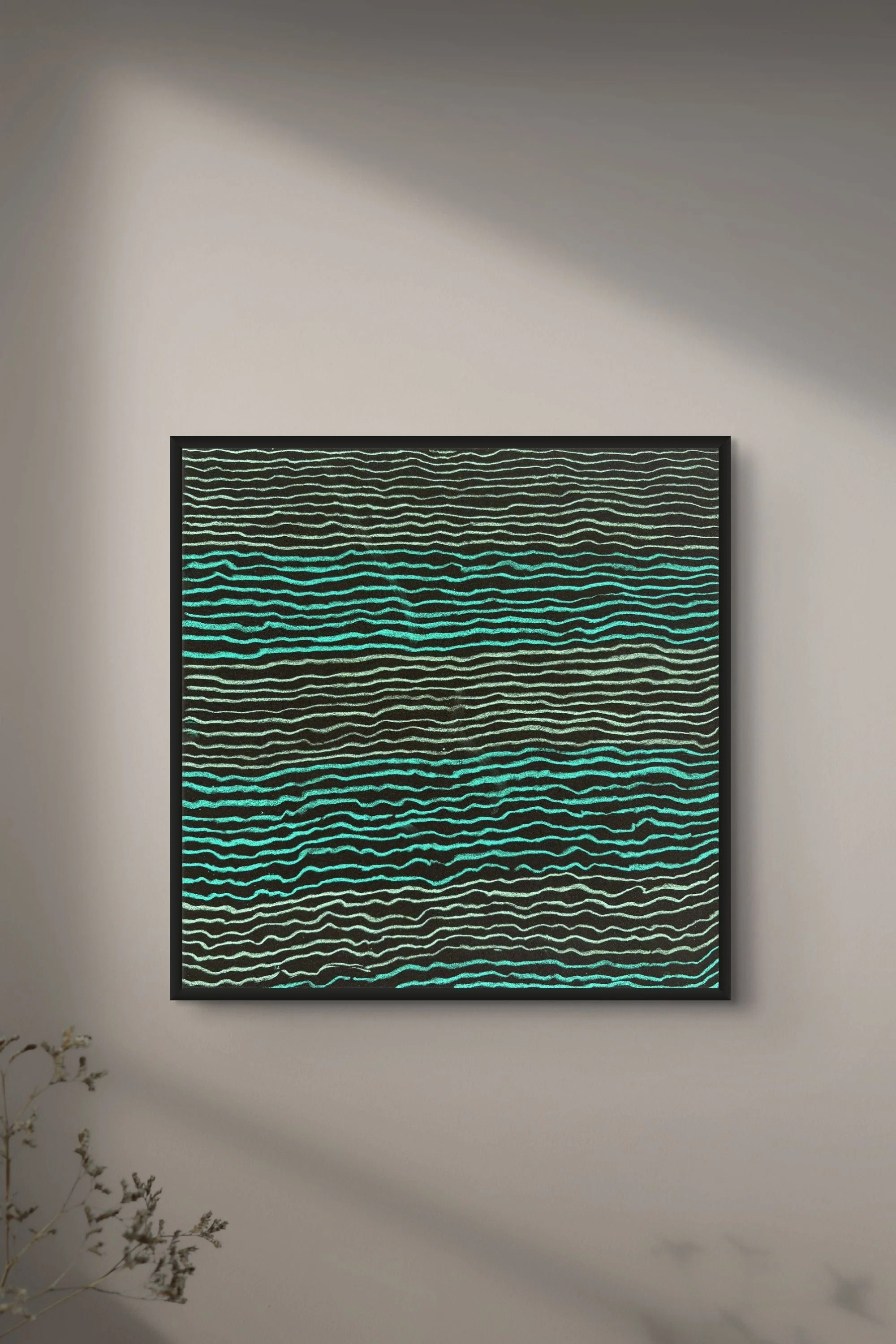 Dessin abstrait contemporain pour intérieur et architecture – Art mural minimaliste unique par l’artiste Atelier Cléophée