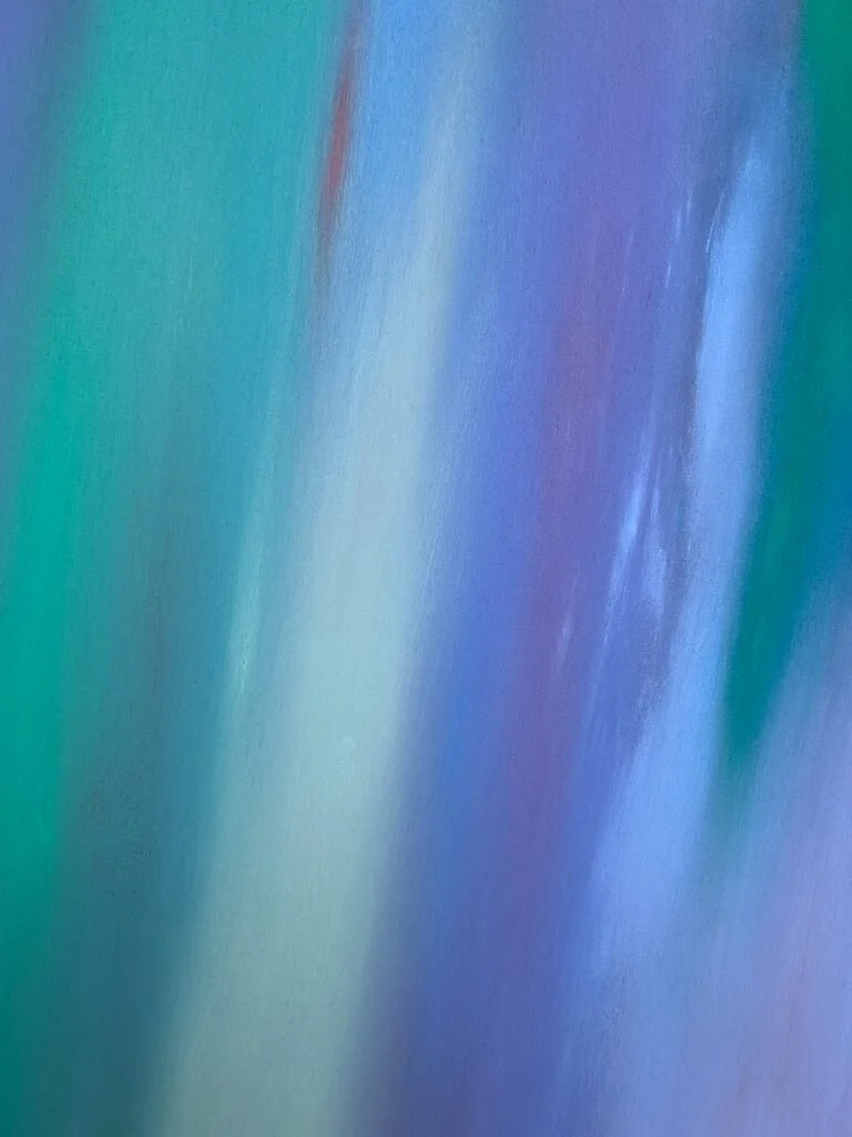 Détail du pastel sec – matière et pigments d’un dessin abstrait The Oblist – Atelier Cléophée