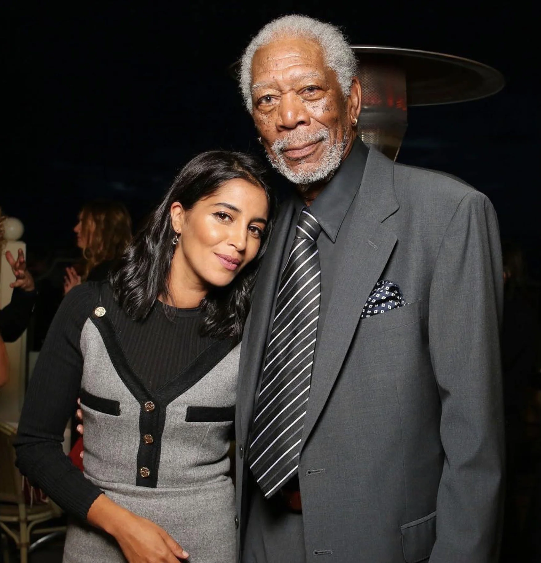 Morgan Freeman & Leila Bekhti