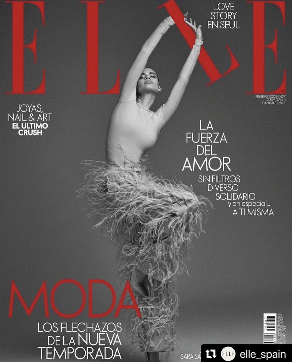 Elle Spain - Sara Sampaio - Xavi Gordo - Hair Stylist: Vasco Freitas