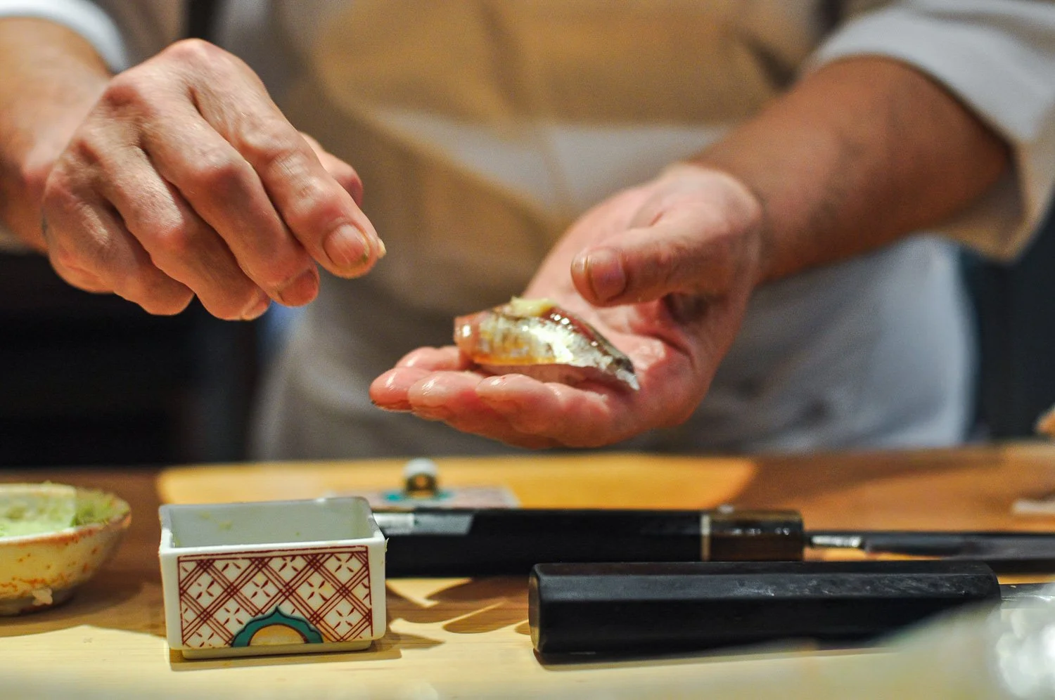 Kohada (similar to mackerel) with ginger