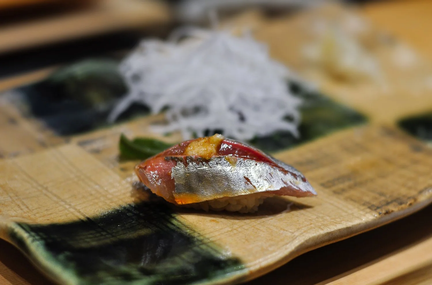 Kohada (similar to mackerel) with ginger