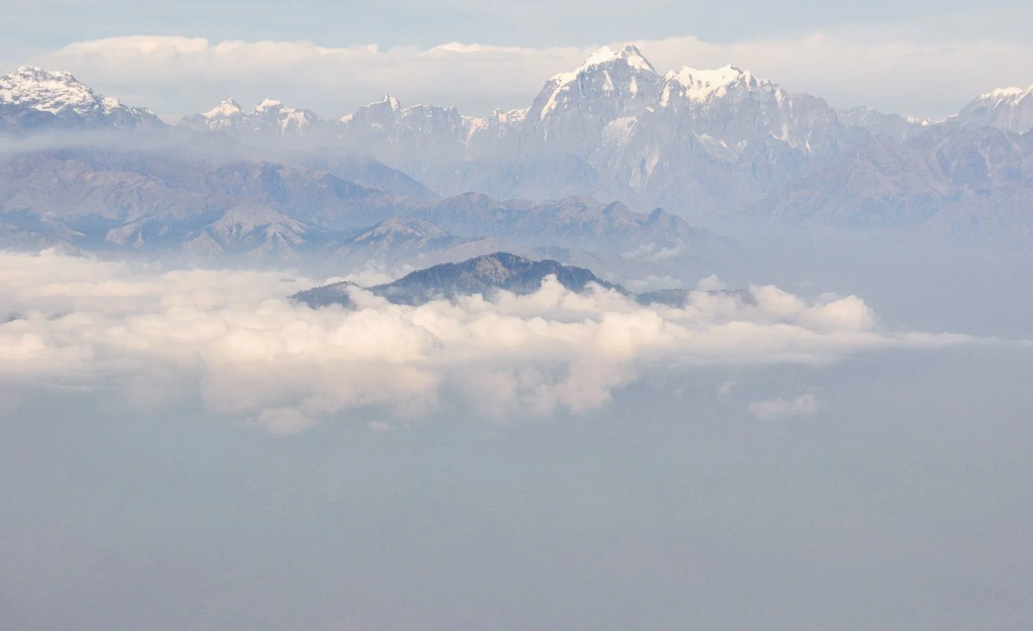 Back center, Mt. Nilgiri (7,060m)