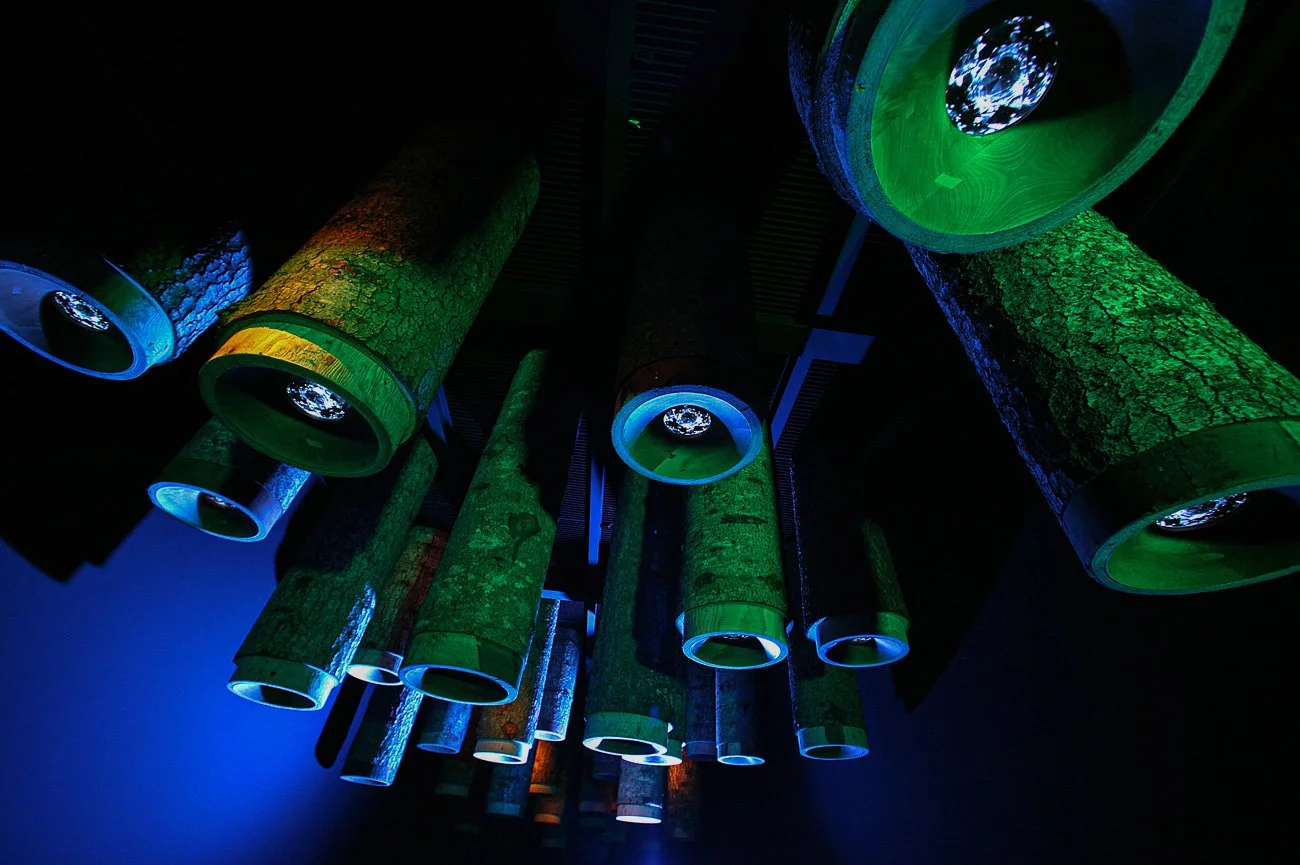  Christal Forrest, installation by video artist Fabrizio Plessi representing the powers of fire, water, and crystal – photo © Marc Gilsdorf 