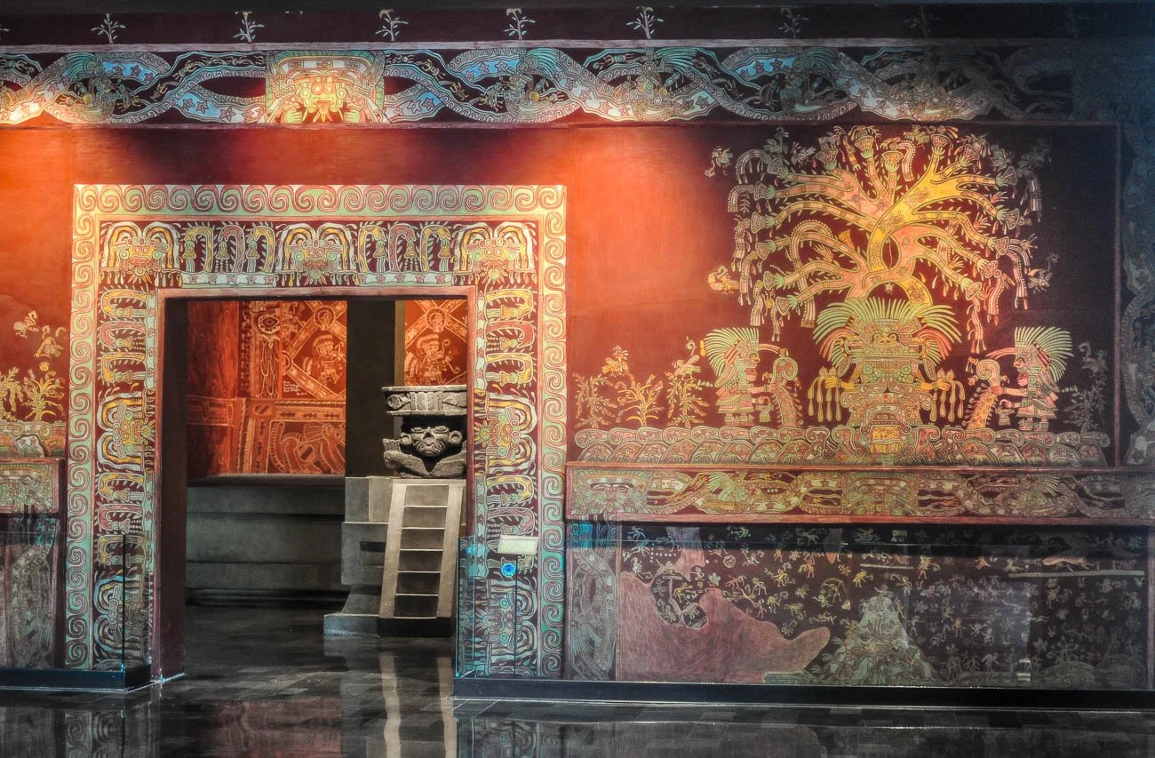 Mural from the Tepantitla compound showing what has been identified as the Great Goddess of Teotihuacan