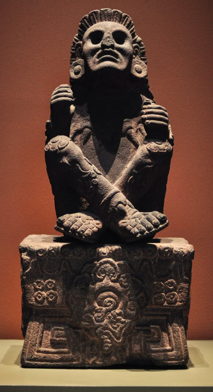 Statue of Xōchipilli - Macuilxochitl, Aztec god of art, games, beauty, dance, flowers, and song