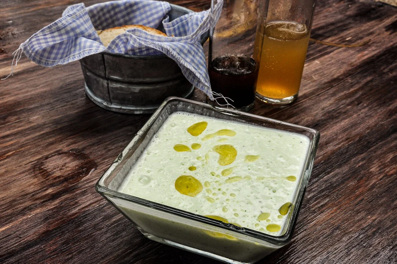 avocado, mint, cucumber soup