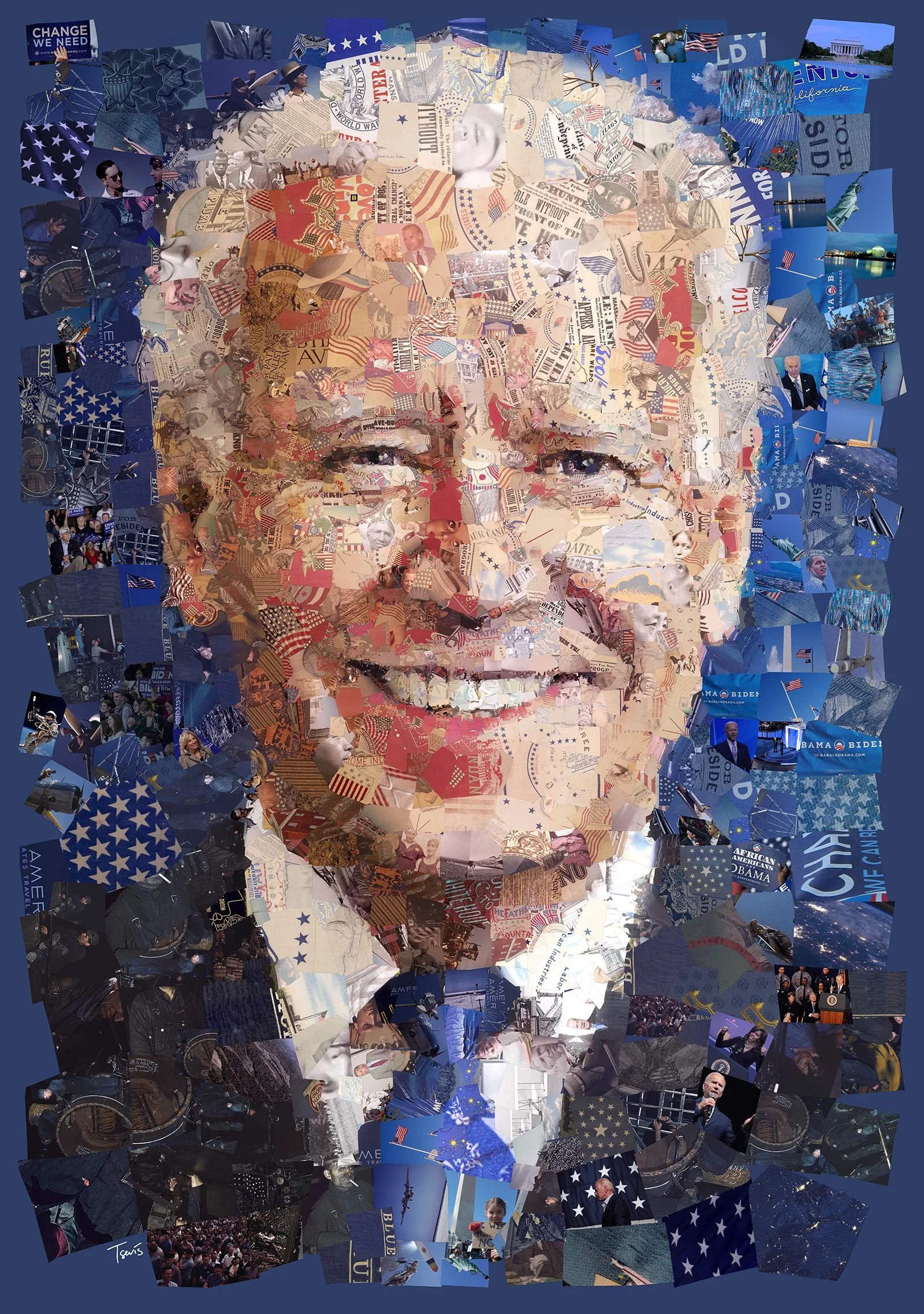 Mosaic portrait of Joe Biden for the 2020 U.S. presidential election