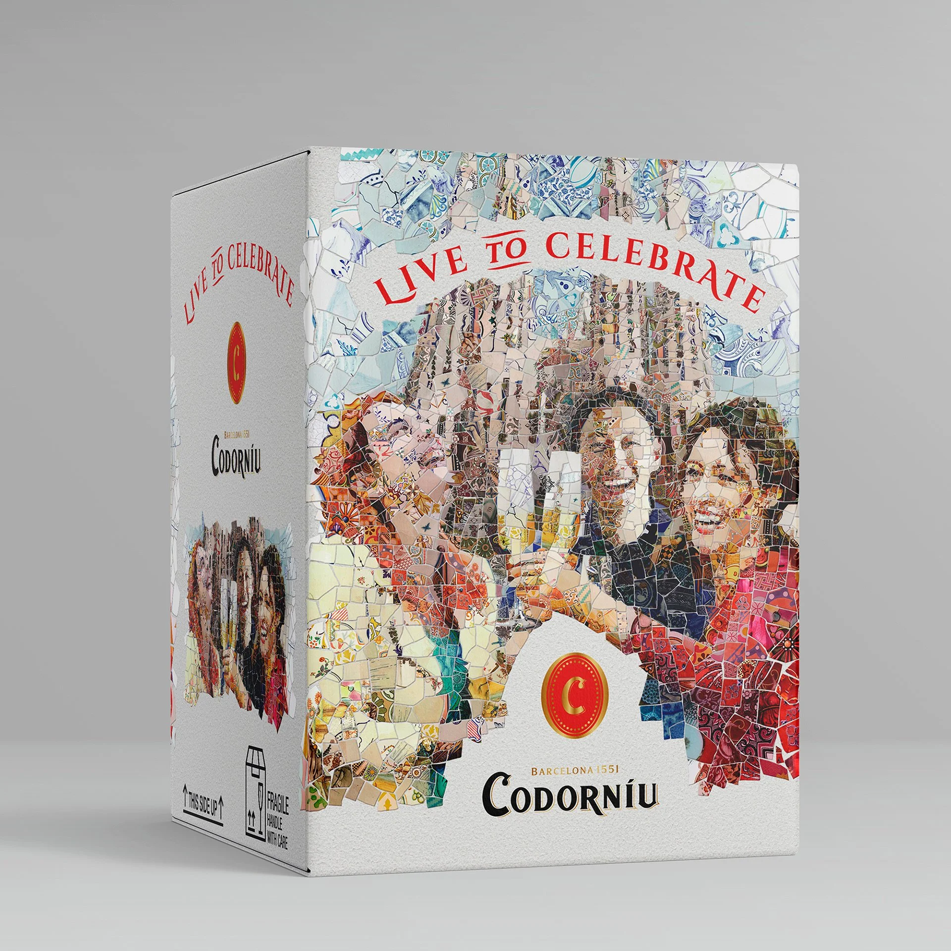 Box illustration, Barcelona’s culture illustration in Codorníu’s global campaign