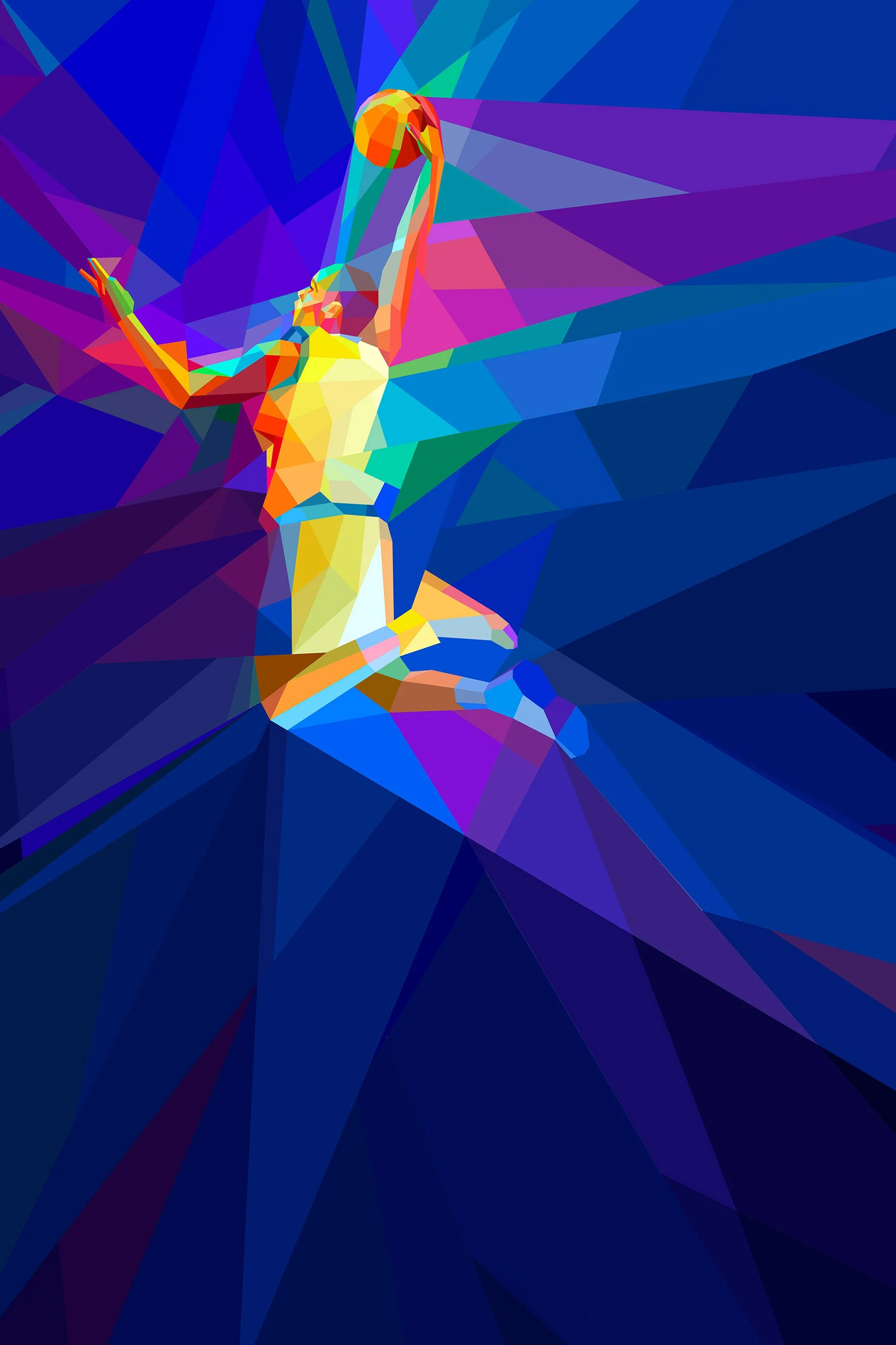 Final 8 neofuturistic mosaic – basketball action from Italy's premier league