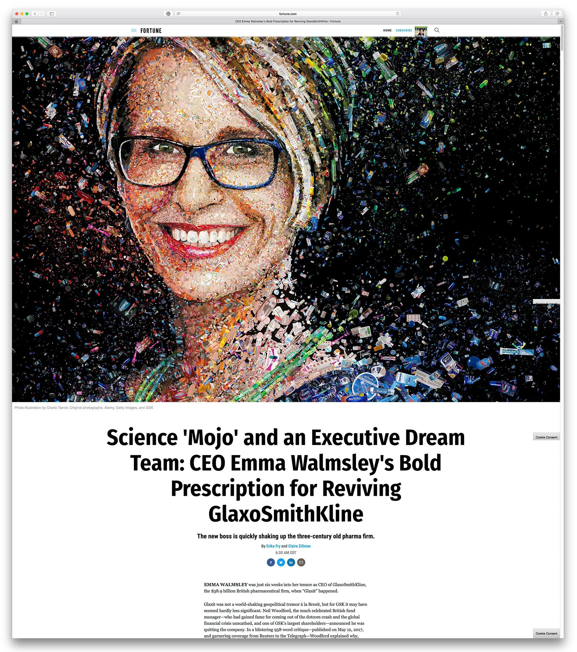 Most Powerful Women special issue Fortune magazine illustration