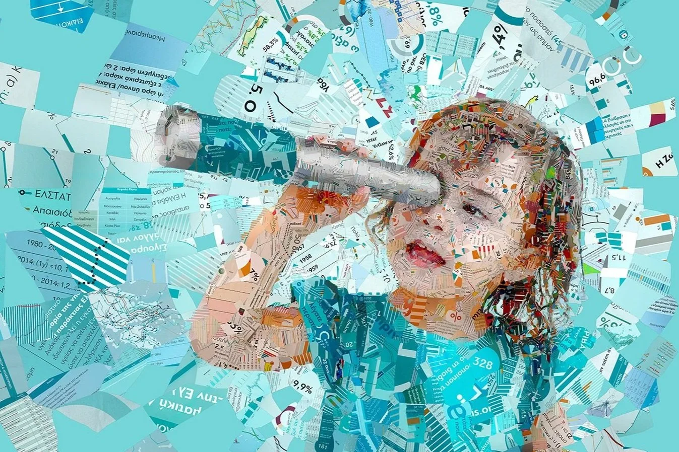 diaNEOsis magazine cover illustration: A Collage of Insight and Discovery