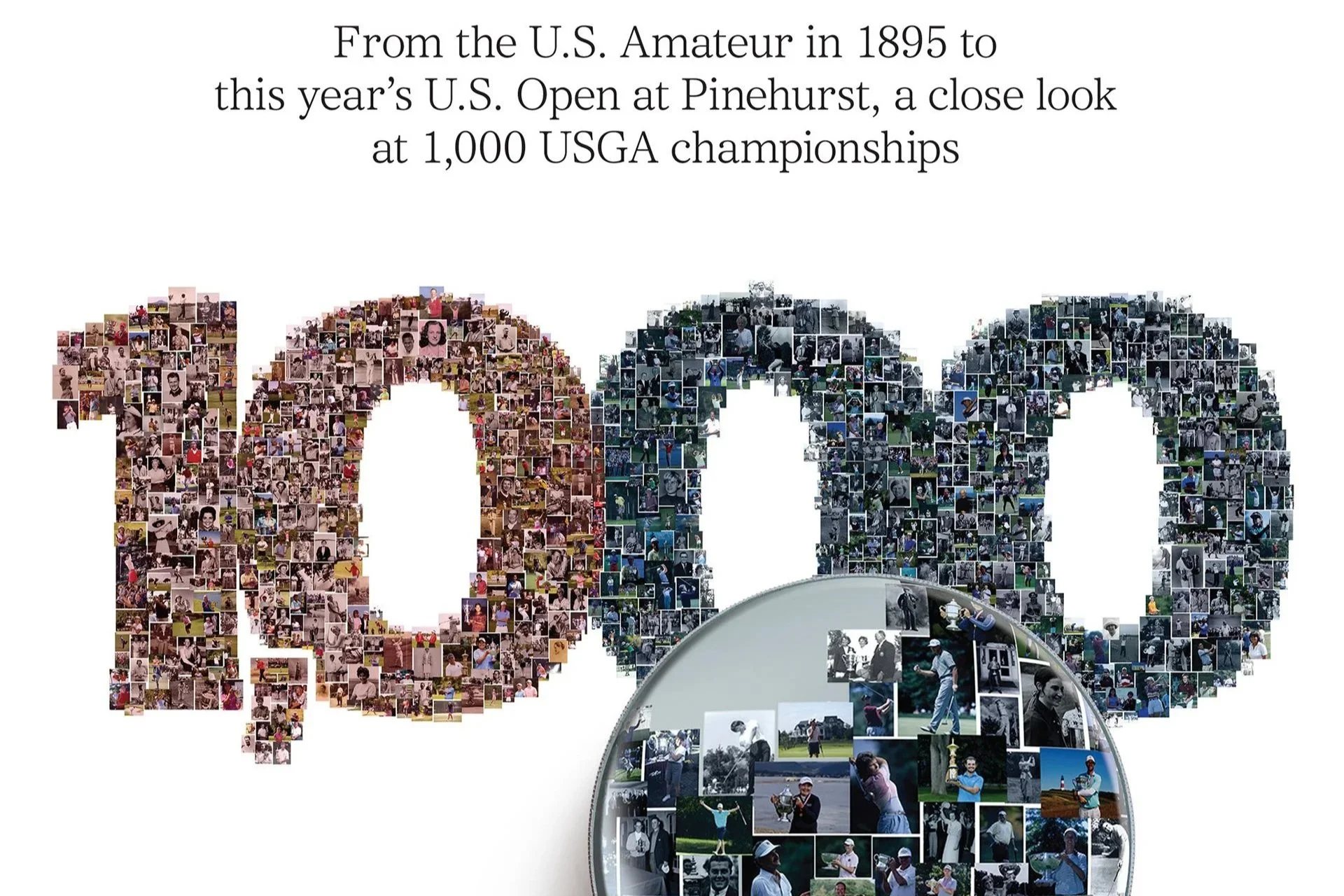 Cover for&nbsp;Golf Journal 1,000 Milestones: A Photomosaic Tribute to USGA History