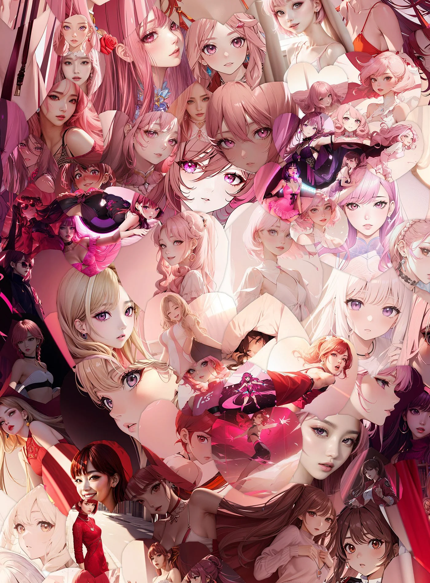  Portraits made of many graphics 
