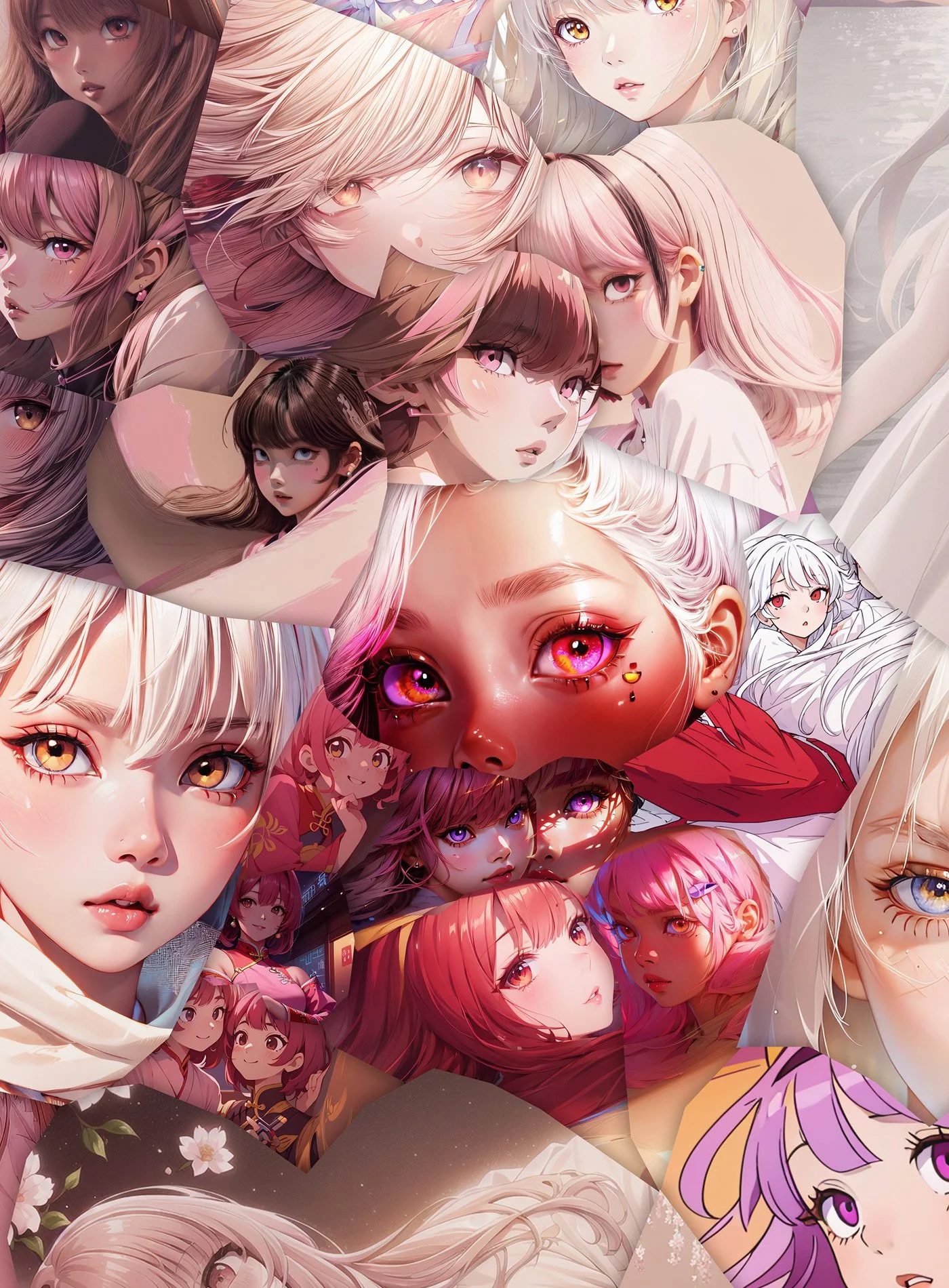  Shonen inspired digital mosaic art 