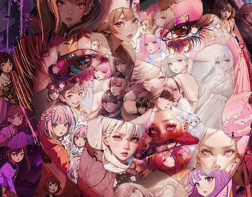 Blackpink in Anime Colors: K-Pop Mosaic Portraits