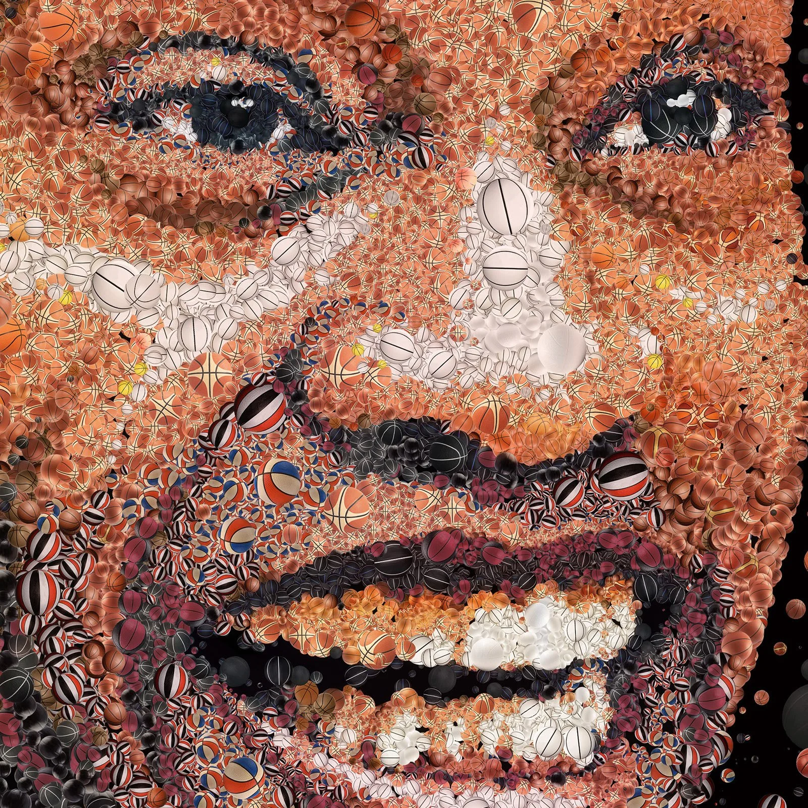  Vince Carter illustration from basketball, sports digital mosaic graphics 
