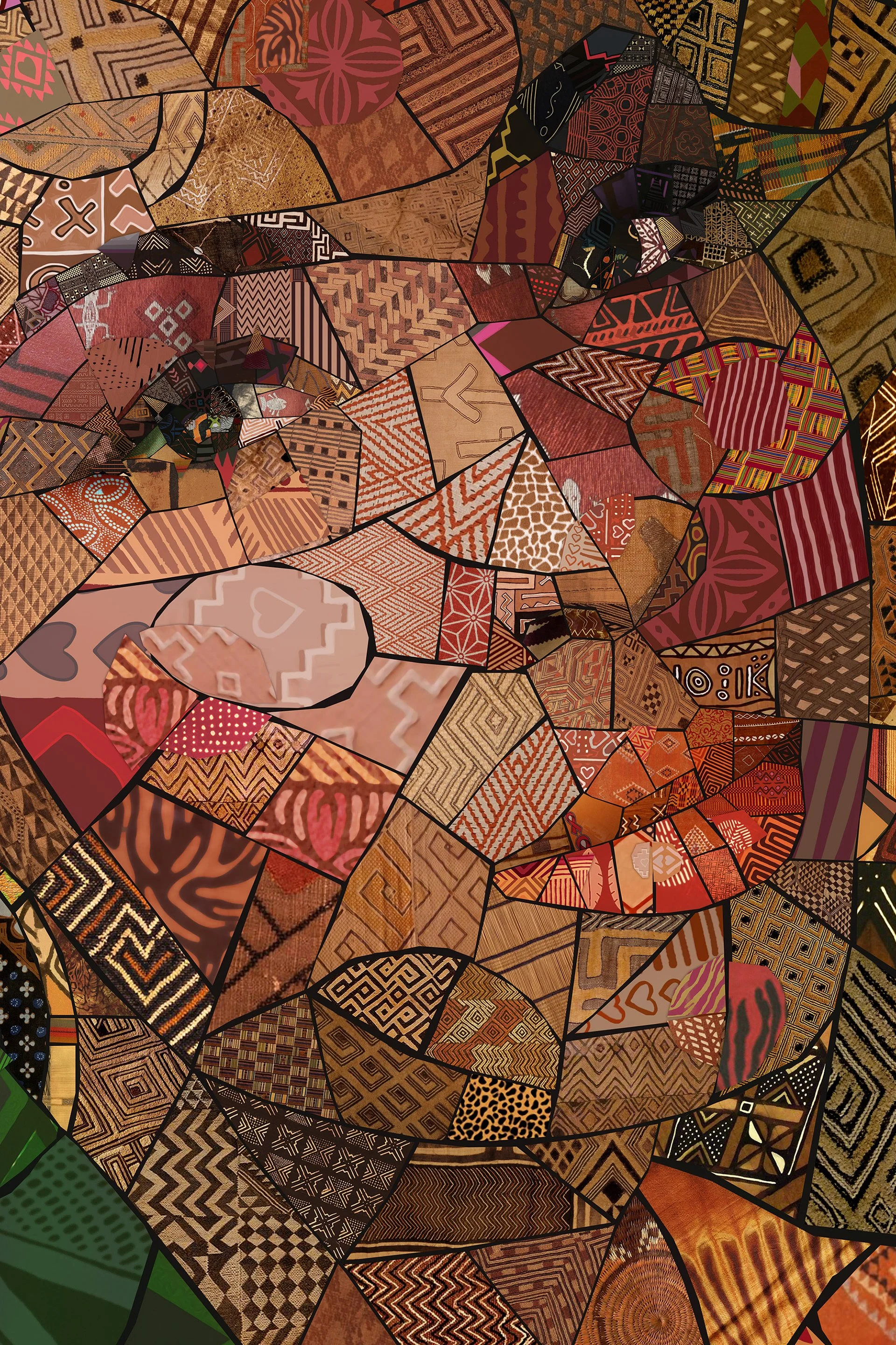  Woman portrait painting in a modern wall art 