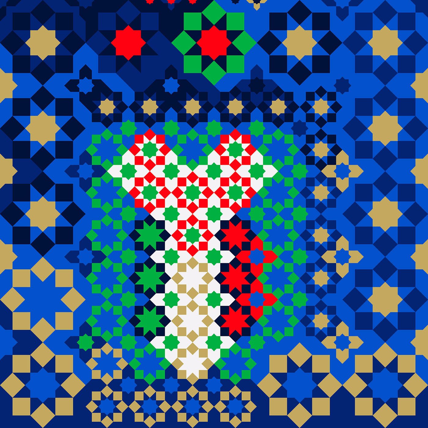 Qatar 2022 football Arabesque mosaics