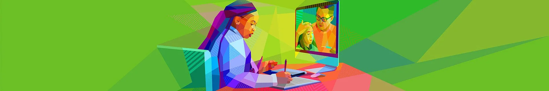  digital neo-futuristic panorama art 
