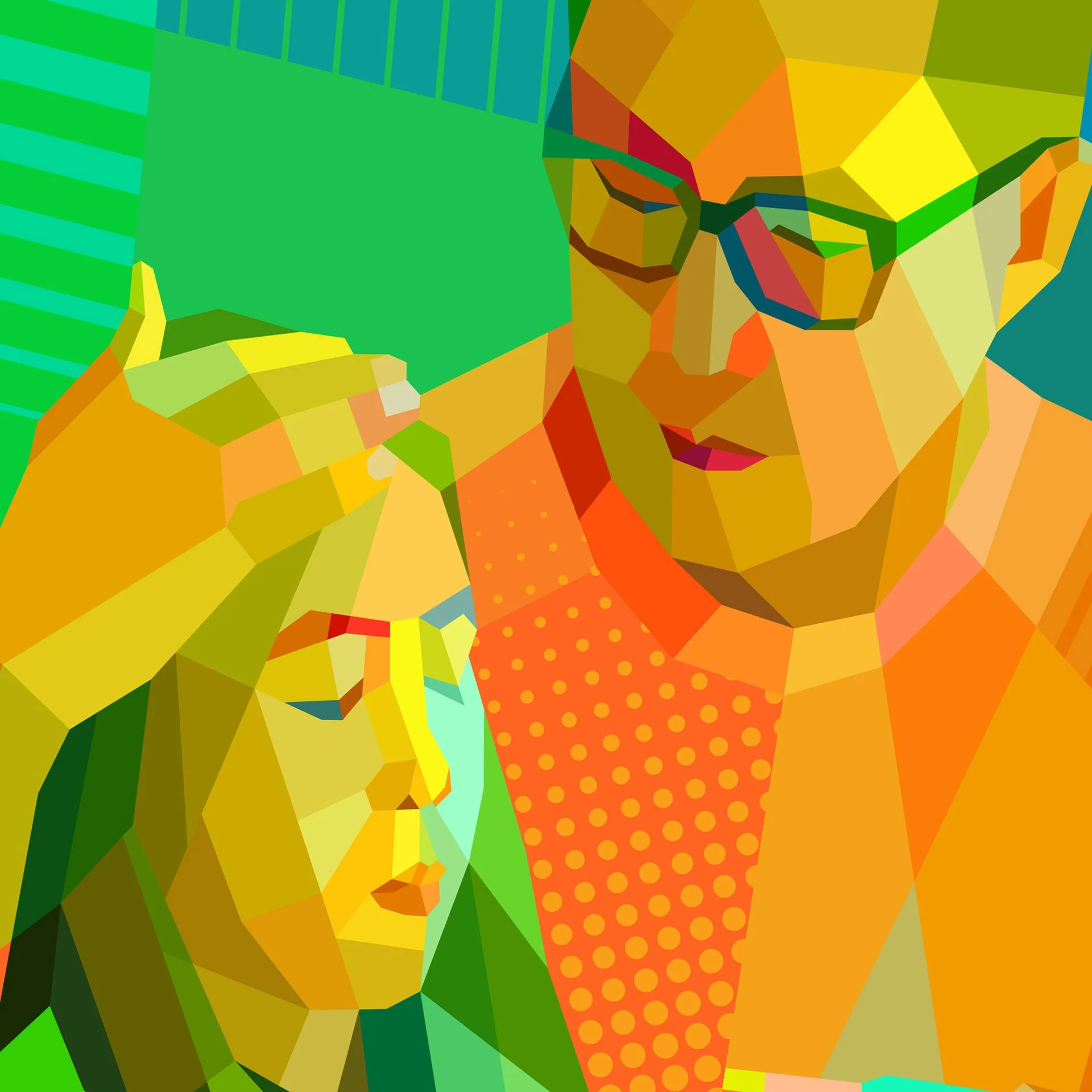  Dynamic picture of colors, corporate health artwork 