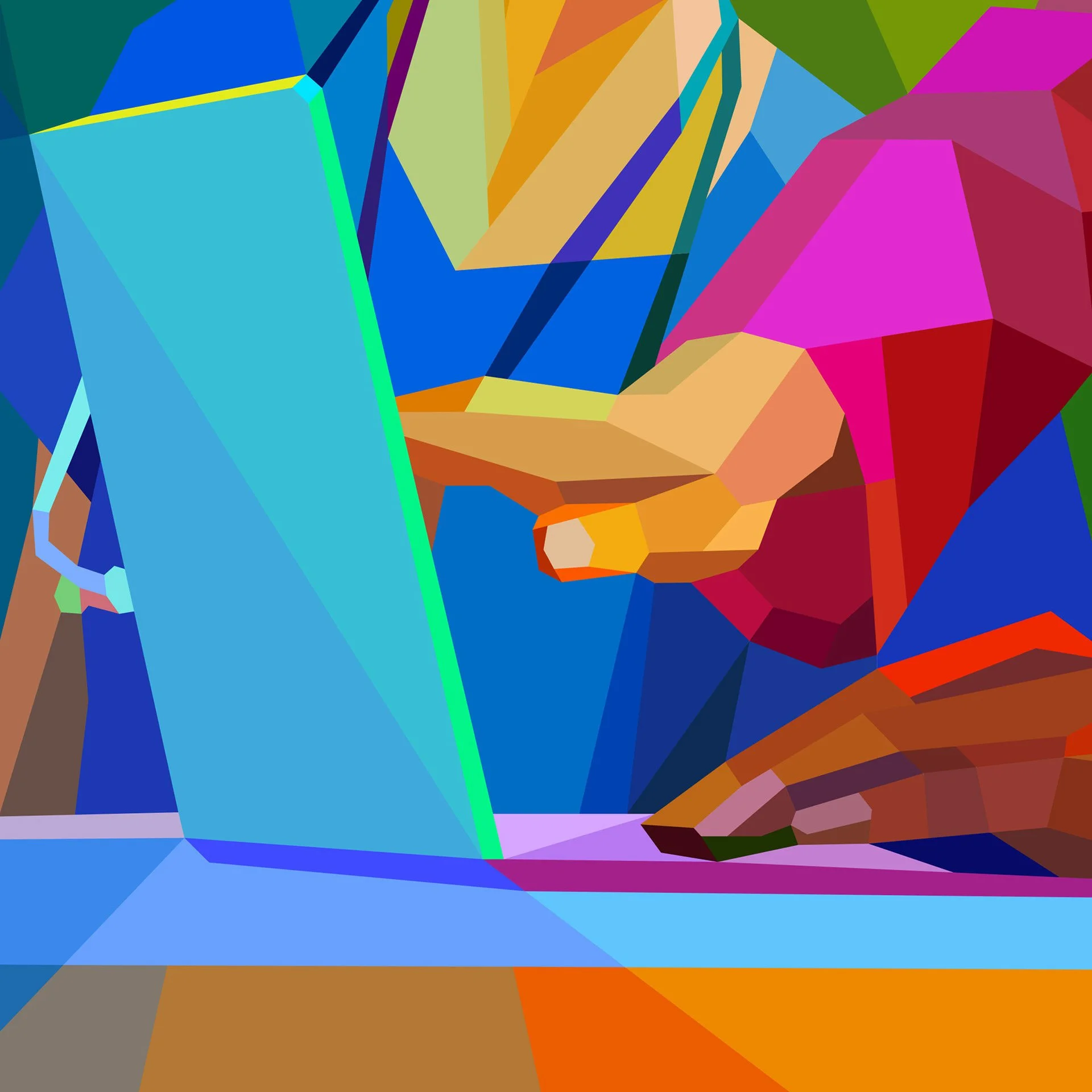  Art creation in bright colors, visual branding for healthcare 