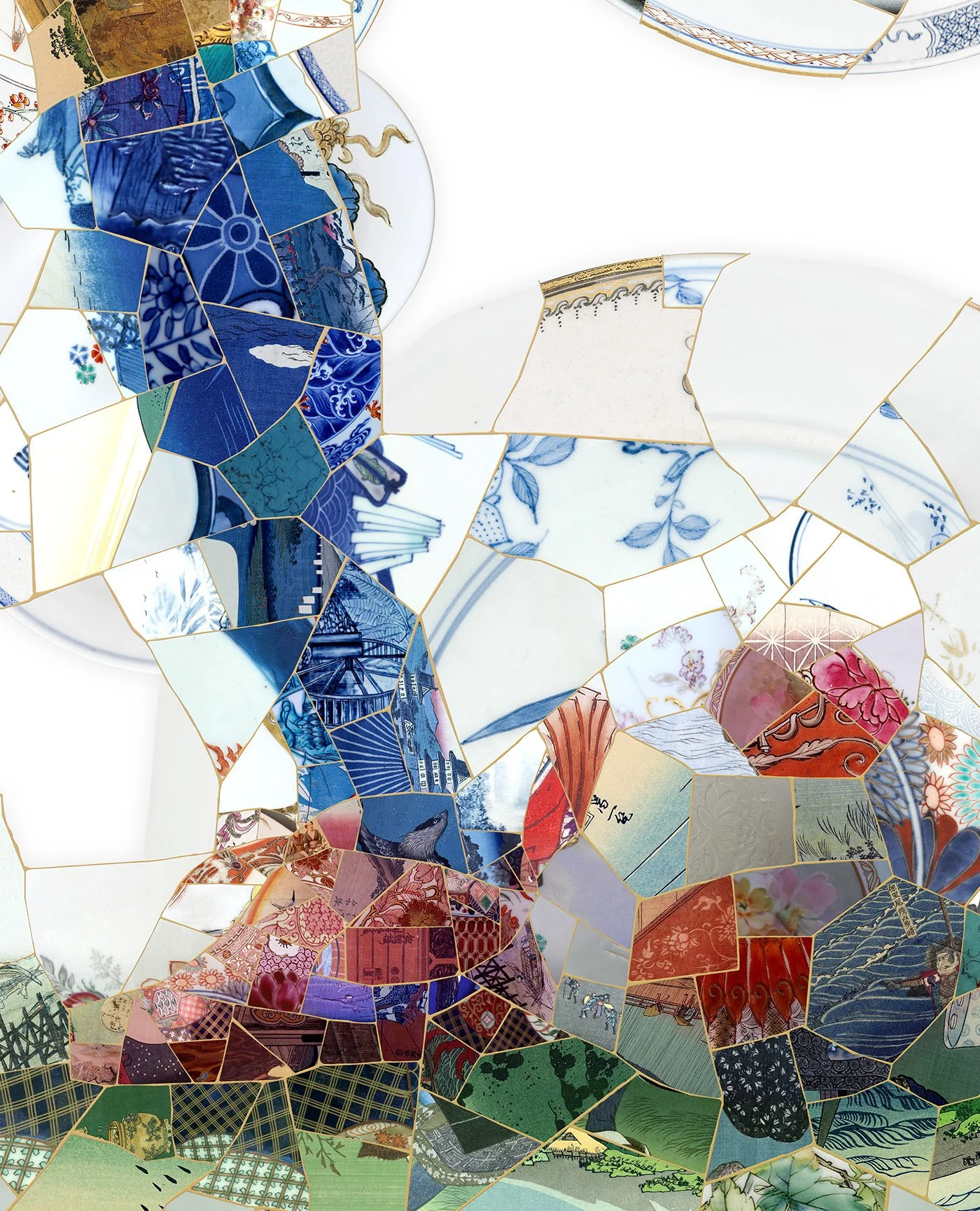  Athletic mosaic illustration 