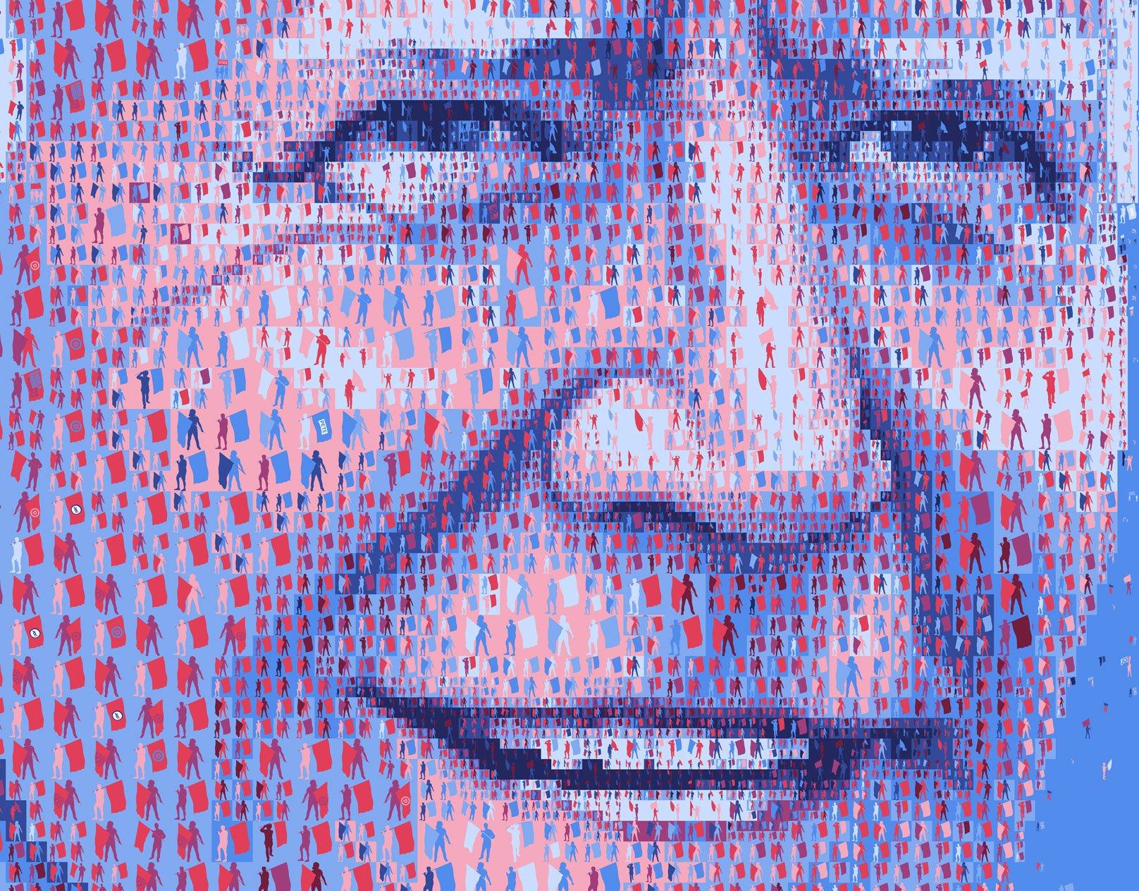  Joe Biden 2020 for president portrait through digital mosaic art 