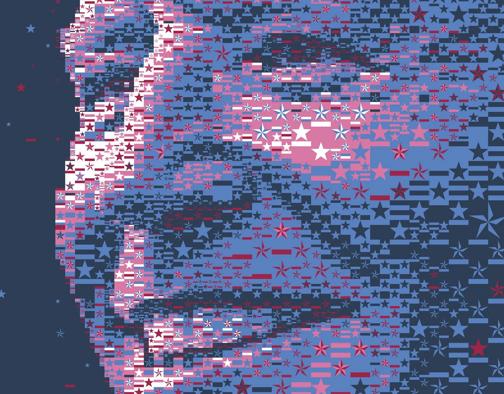  Geometric mosaic U.S. election 2020 in digital art 