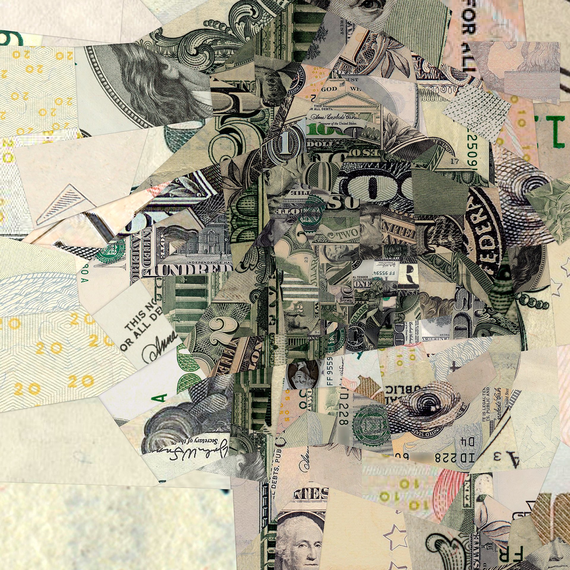  Portrait from dollars, Illustrative journalism 