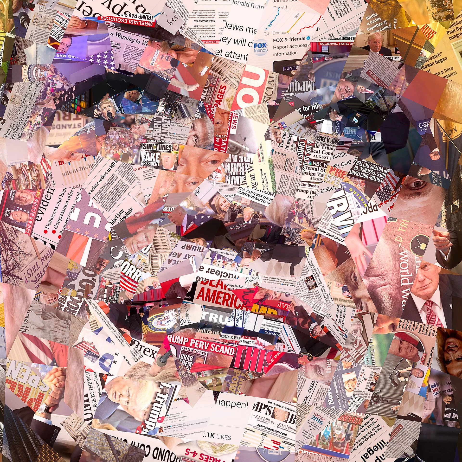  Politician portrait from media pieces, visual storytelling 