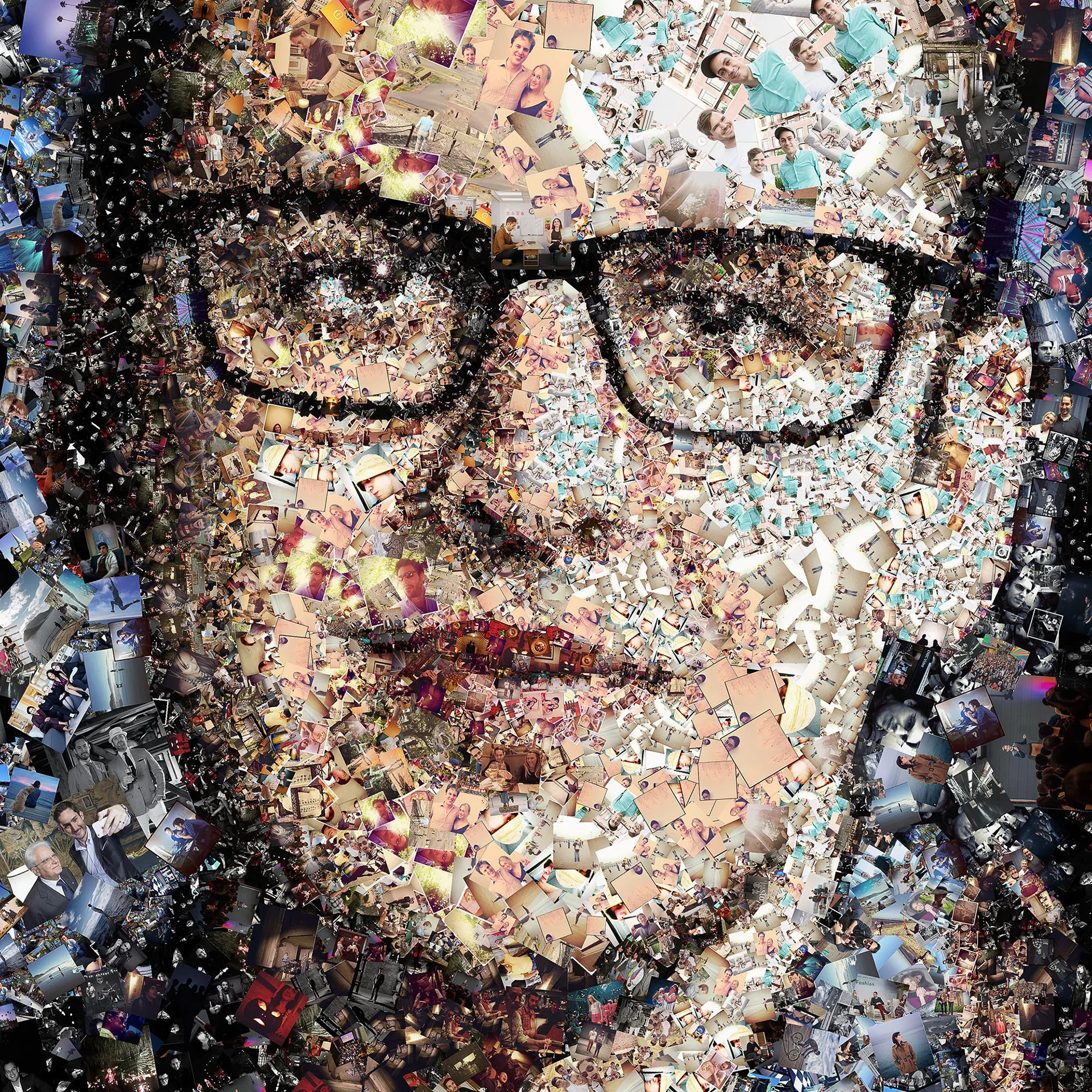  INSTAPORTRAIT photo collage of Instagram co-founder, Magazine illustration 