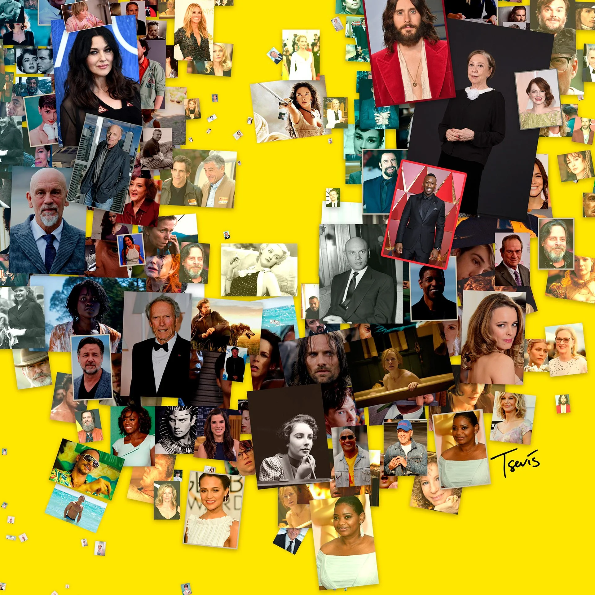  Cinema photos collage, Current events illustration 