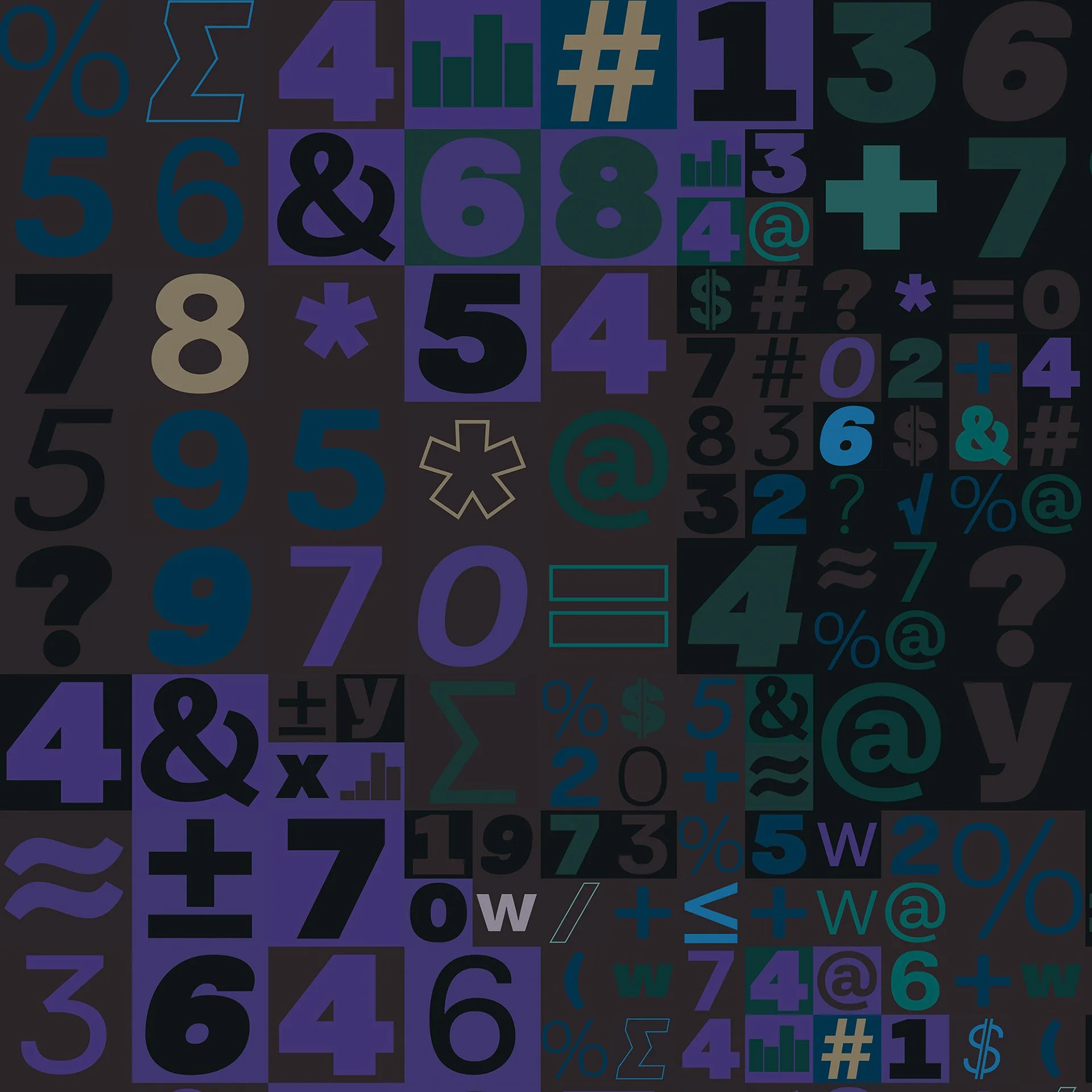  Mosaic from math symbols, Editorial imagery 