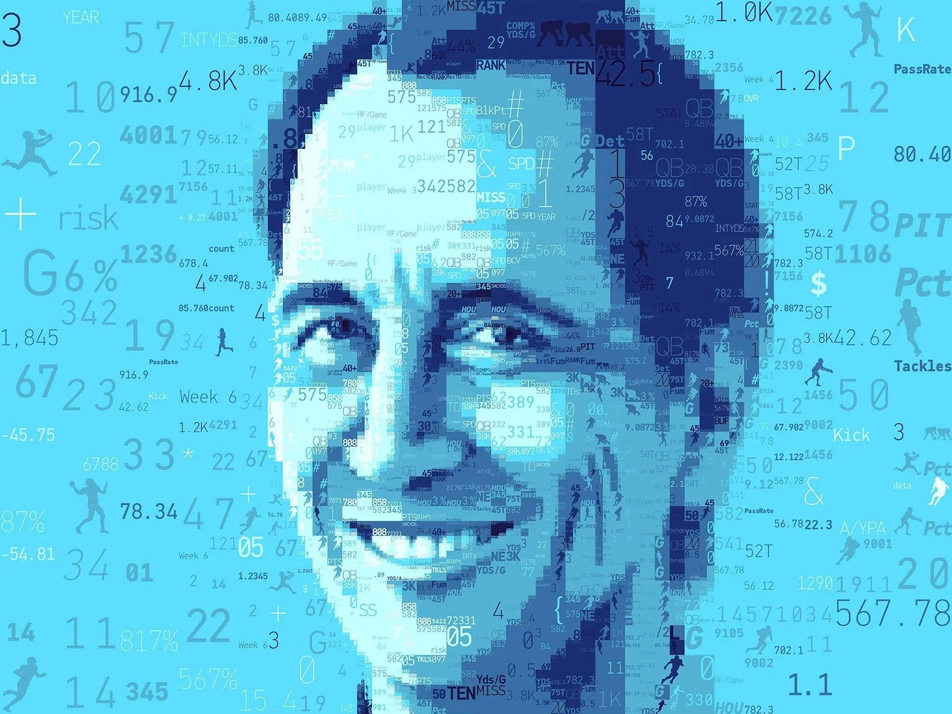 Cris Collinsworth Numbers Mosaic