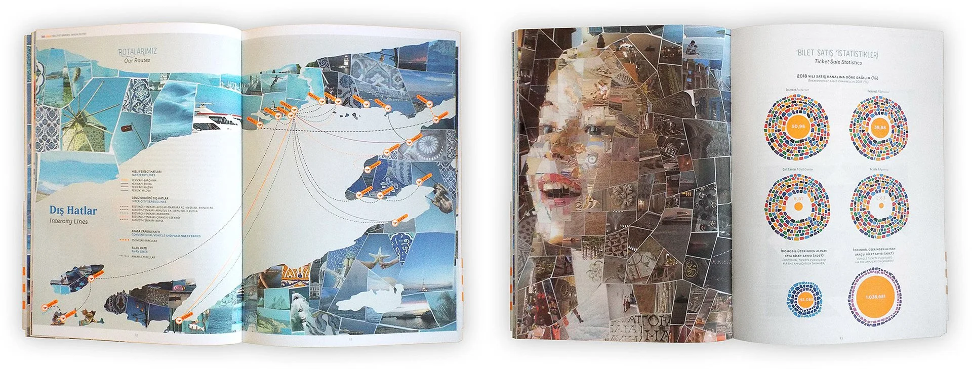   IDO annual report open spread with mosaics in use  
