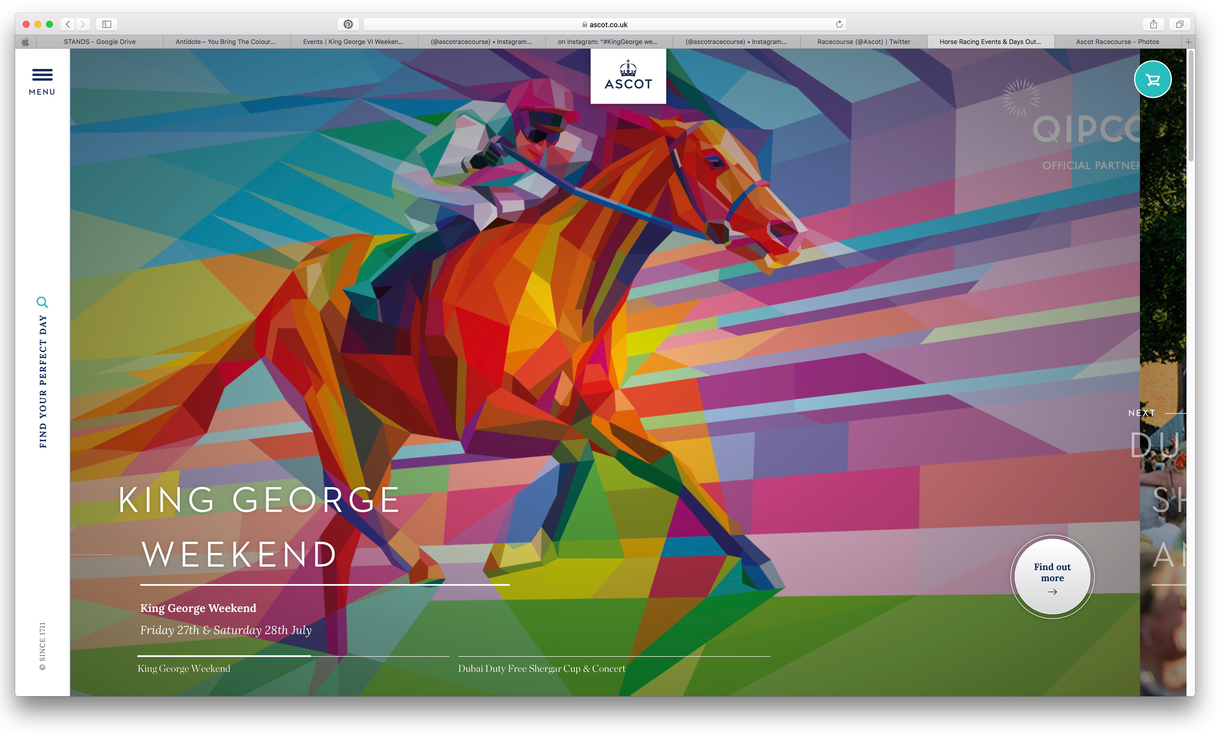   Ascot King George Weekend website banner  