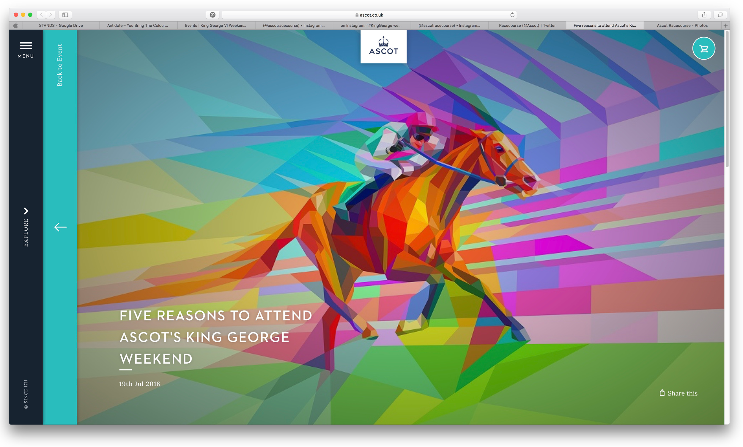   neofuturistic racehorse illustration  