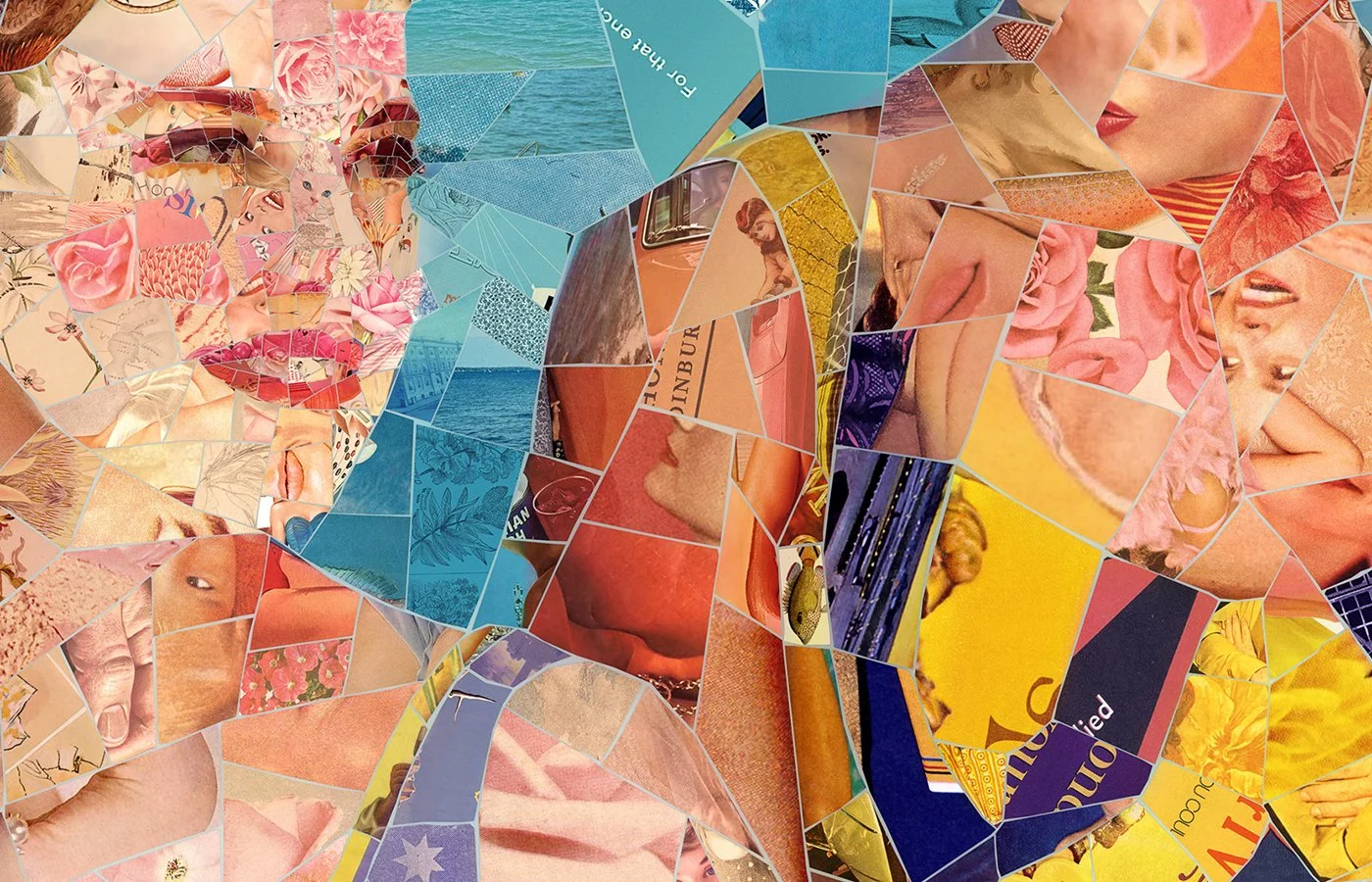   Detail of retro summer mosaic  