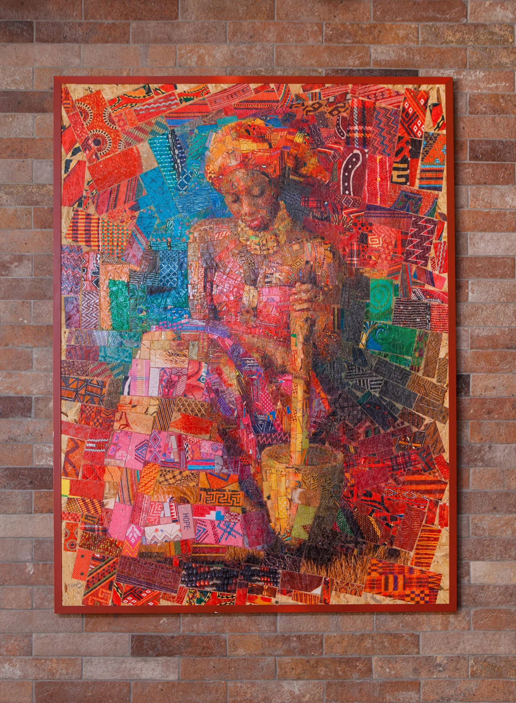  African life artwork, A Girl with a Pap, Contemporary art collection, Pap Lady art 