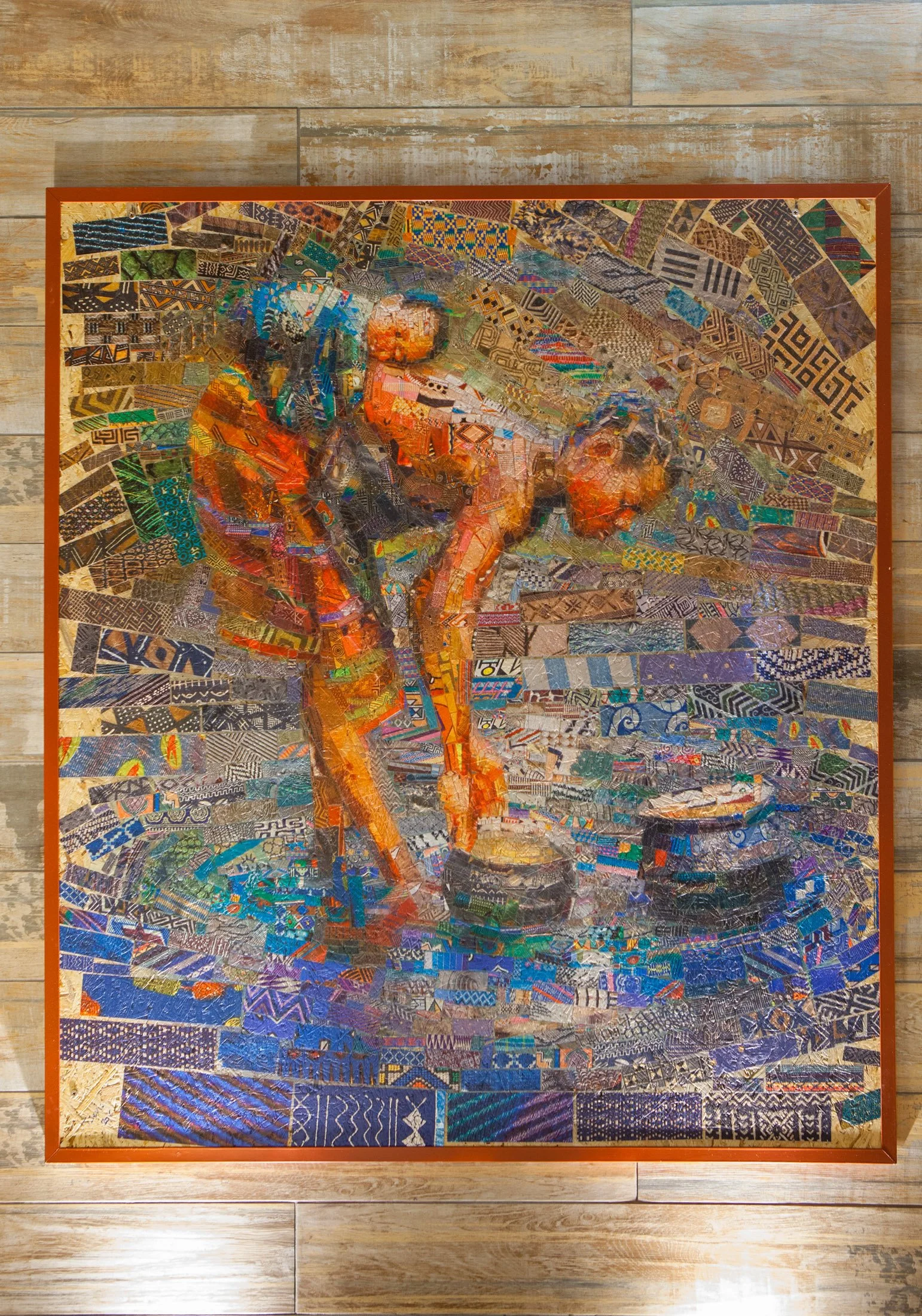  Maternity in a Contemporary Art Installation, African Bricks Art 
