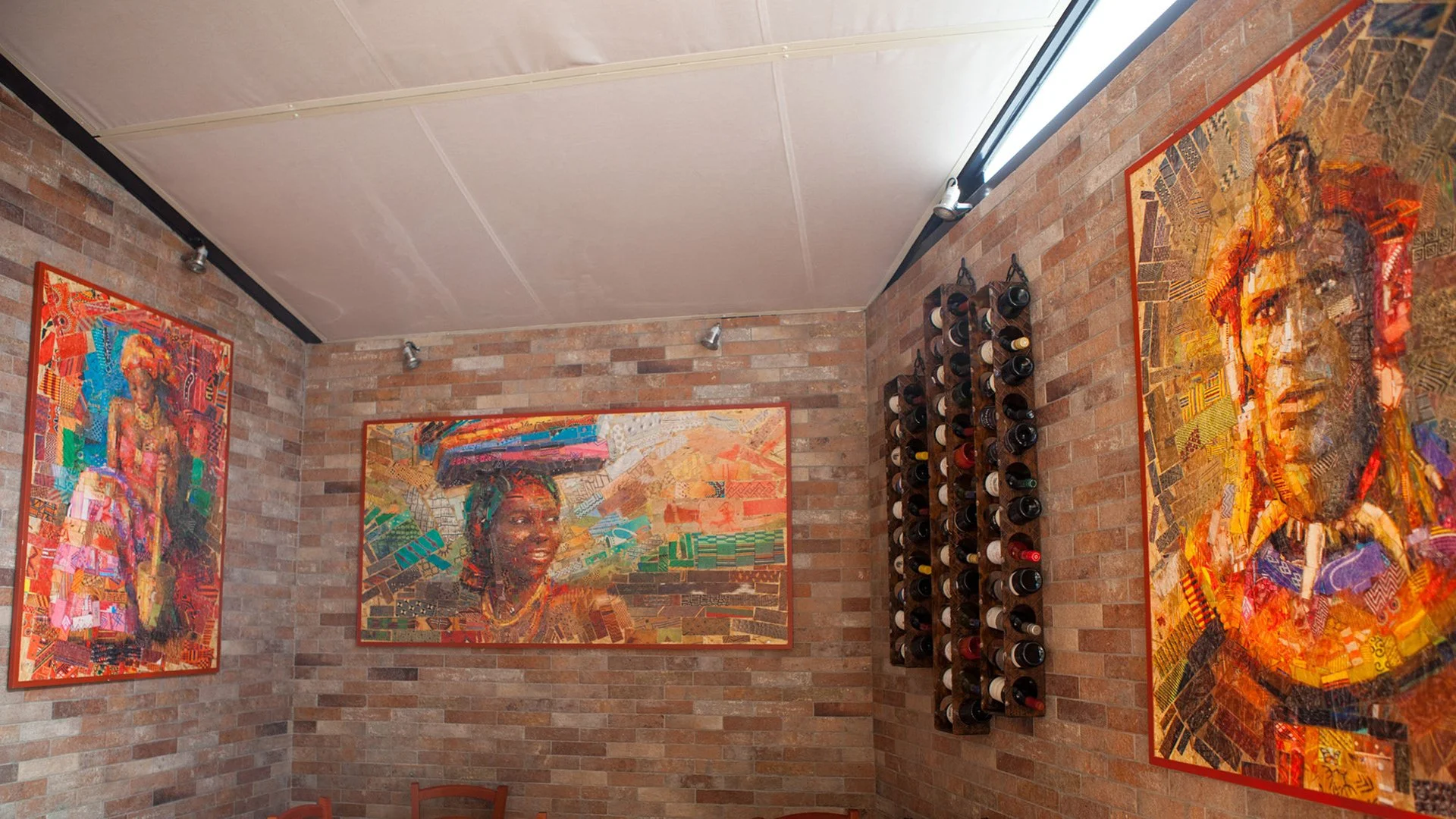  Modern Mosaics for African restaurant decor, digital mosaic 