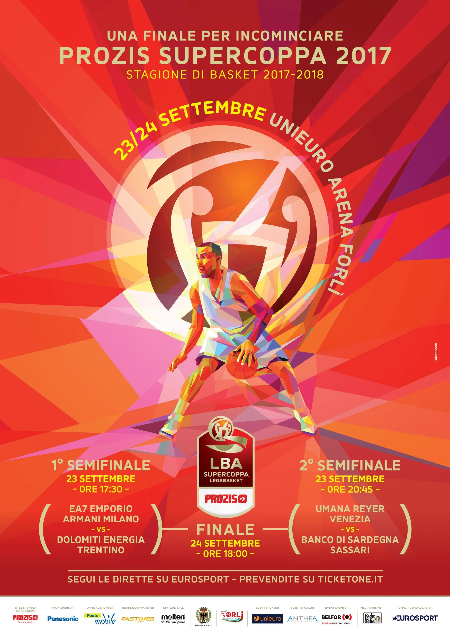   Lega Basket Serie A season poster – neofuturistic basketball illustration  