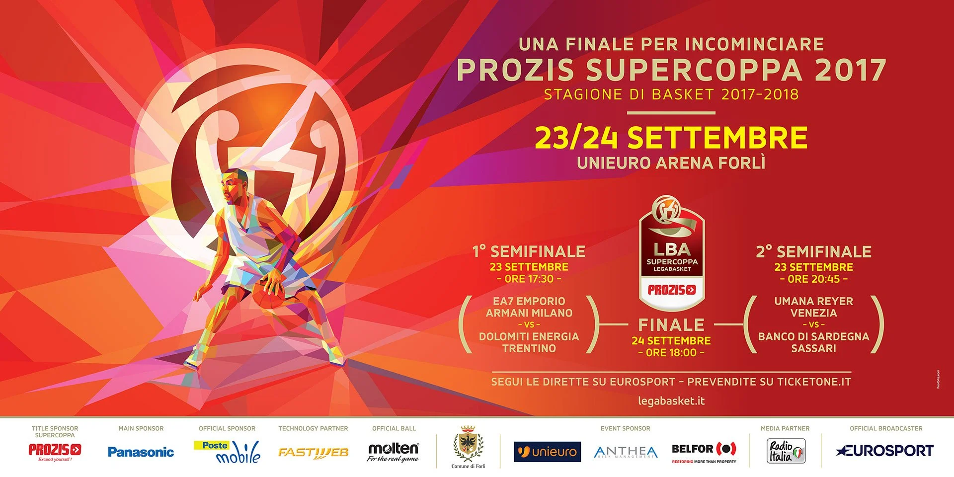   Final 8 poster – neofuturistic basketball action  