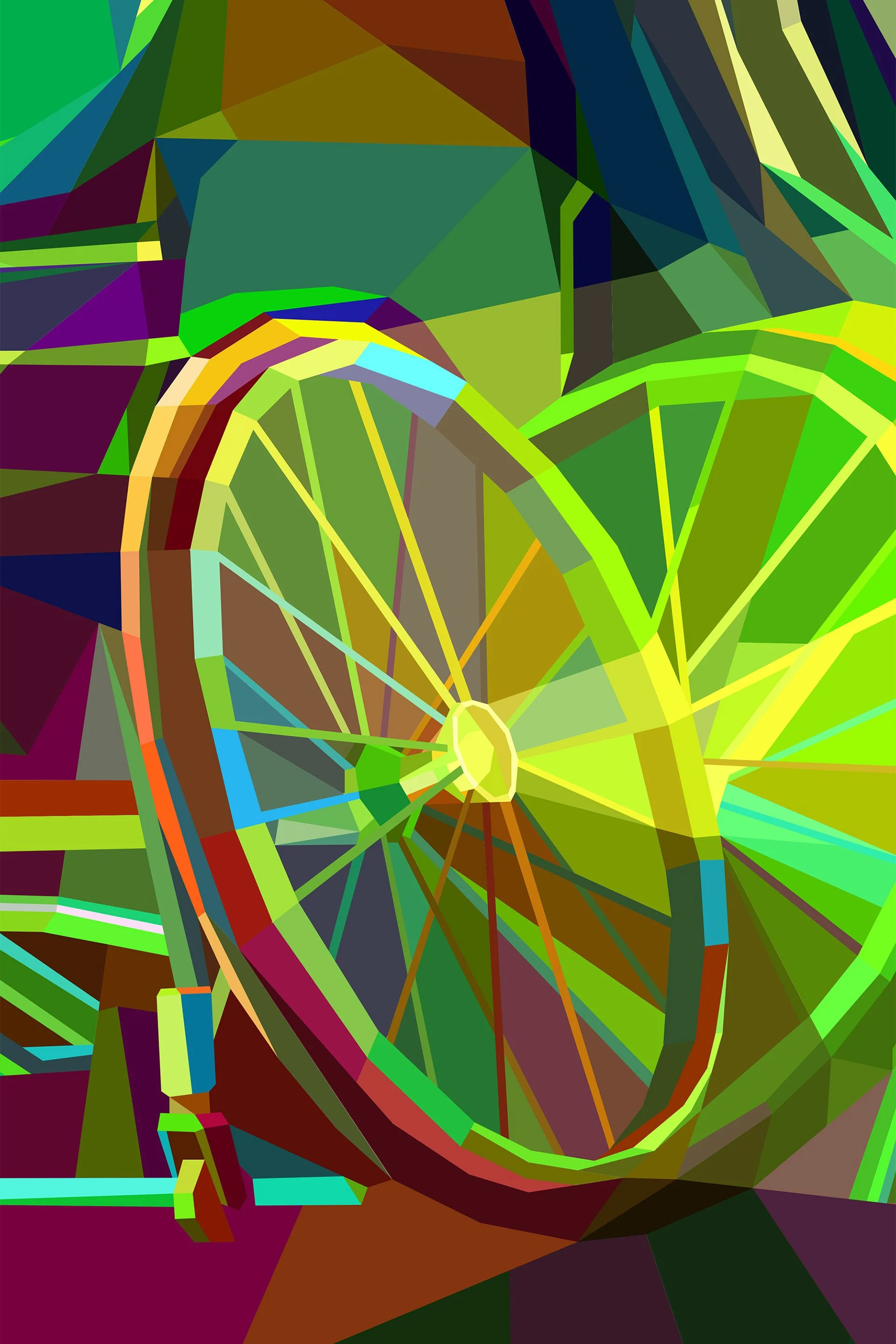   neo-futuristic sport illustration  