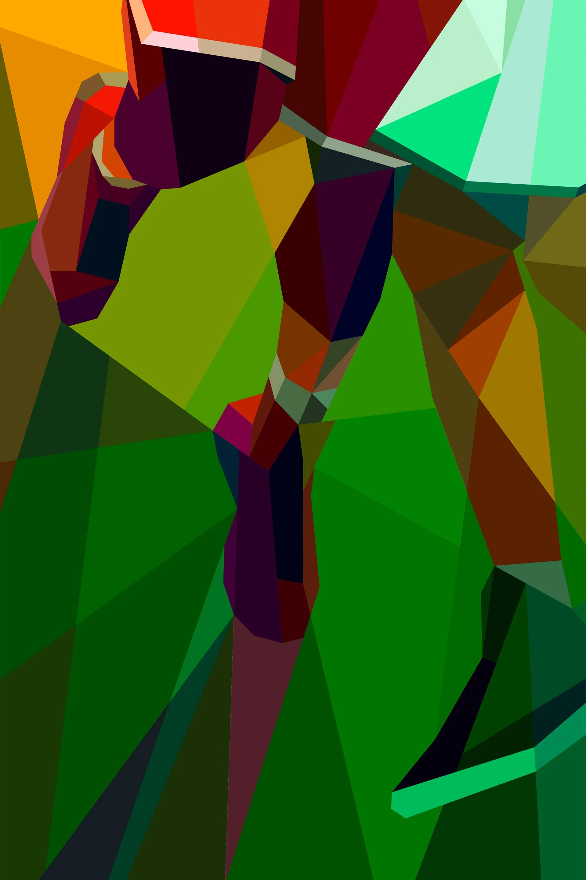   Close-up of neofuturistic basketball mosaic  